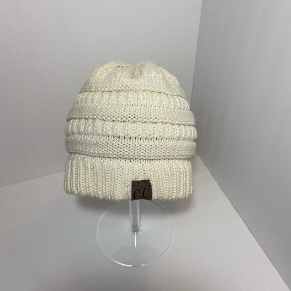 C.C. Accessories - C.C Exclusives Knit Beanie – Ivory/Cream – One Size